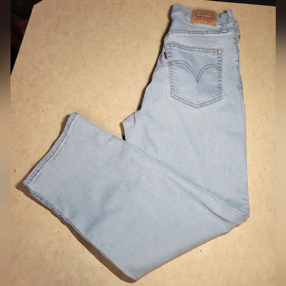 Rare Vintage Levi's women size 31 Ribcage Straight Ankle Jeans in Light Blue - Picture 4 of 10